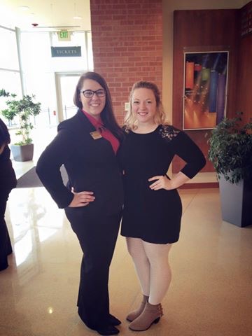 Shyla Miner and Chloe Thies representing CAB at a McKendree Preview day. Photo Credit: Chloe Thies